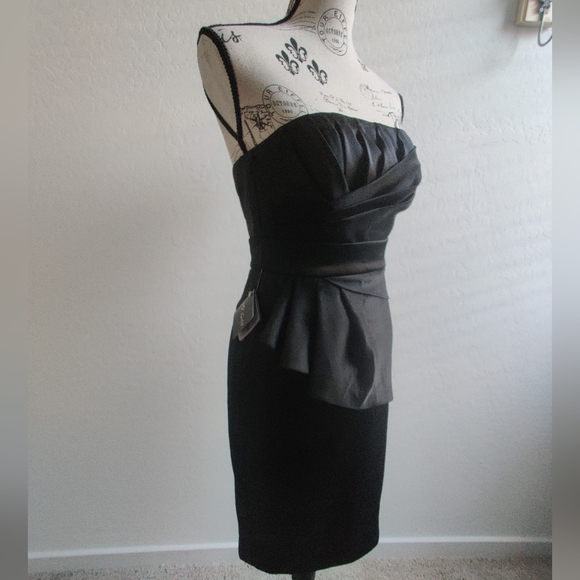 🆕 WHBM Black Sleeveless layered Cocktail hoco homecoming semi-formal Dress (2) - Picture 7 of 11